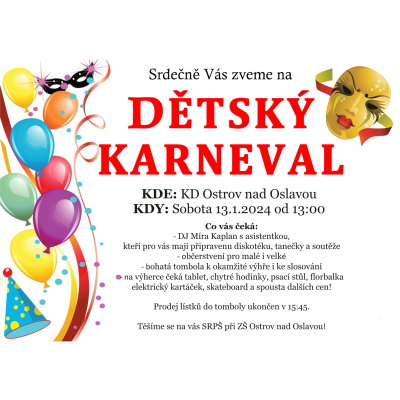 Pozvánka na Dětský karneval