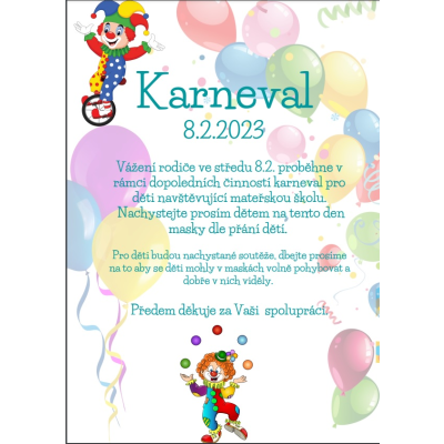 Karneval v MŠ